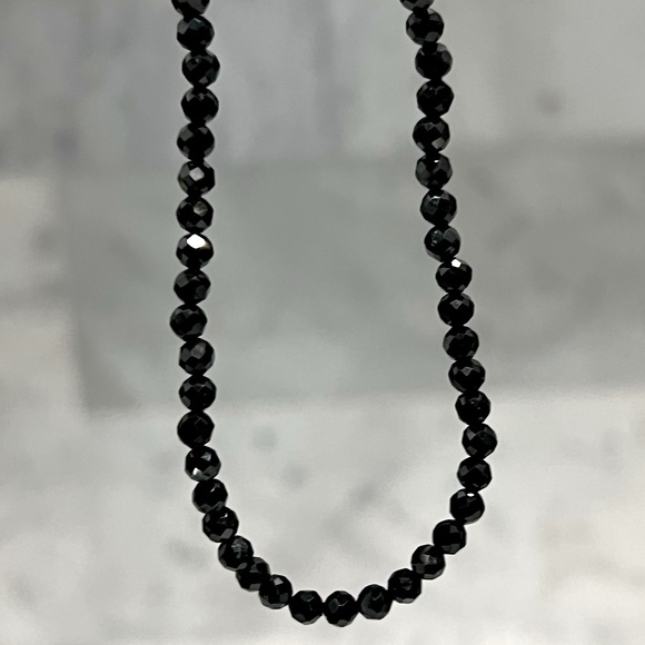 Silver Shungite Multigemstone Pendant Thai Black Spinel Beaded Necklace - Picture 9 of 14